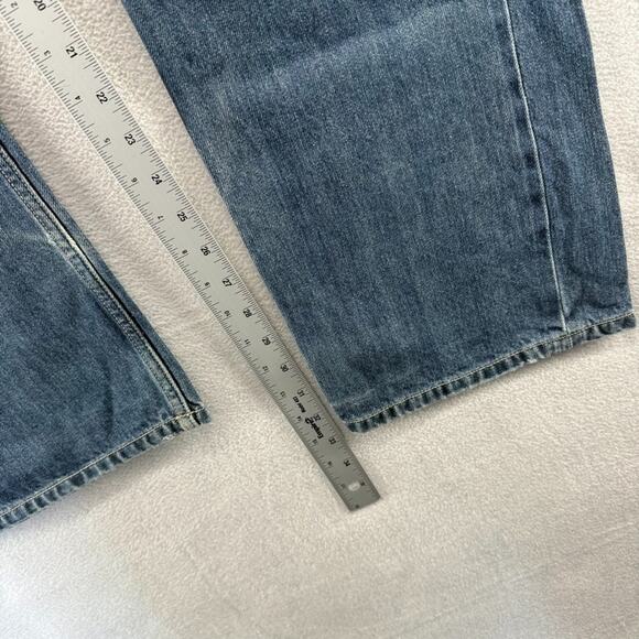 Diesel jeans mens 33x32 Fits 34x33 Blue Larkee Straight Whisker Vintage y2k - Picture 6 of 16